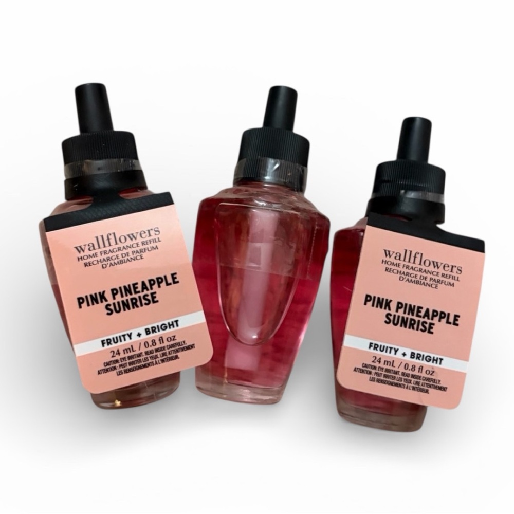 Lot of 3 Bath & Body Works Wallflower Refill Pink Pineapple Sunrise NWT